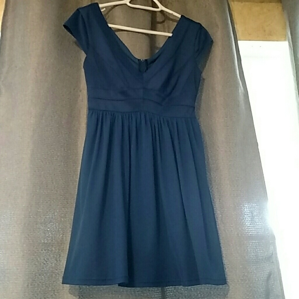 Cute Mini Dress Royal Blue V-Neck Sexy Fun Party